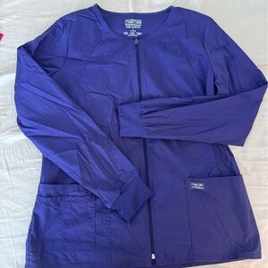 Cherokee Purple Zip-Up Scrub Jacket